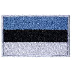 Parche bordado país hecho a mano de la bandera de Estonia # 1